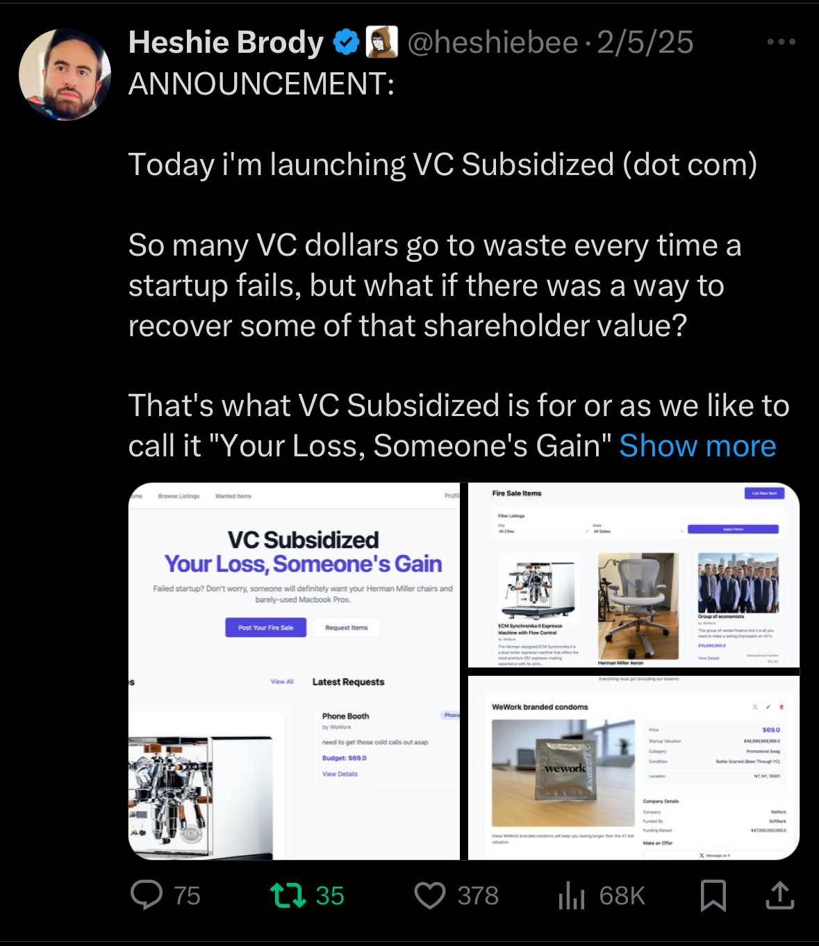 VC Subsidized Launch