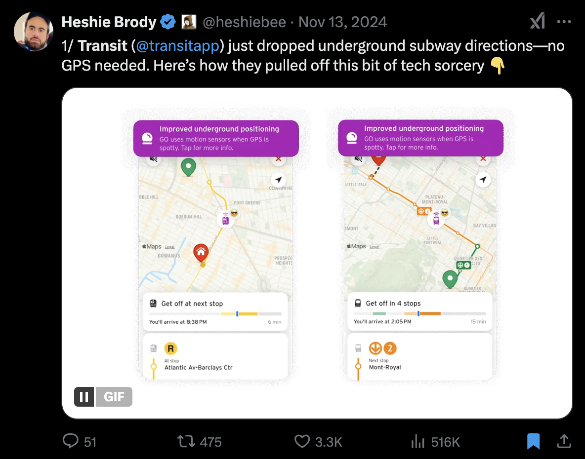 Subway Transit App